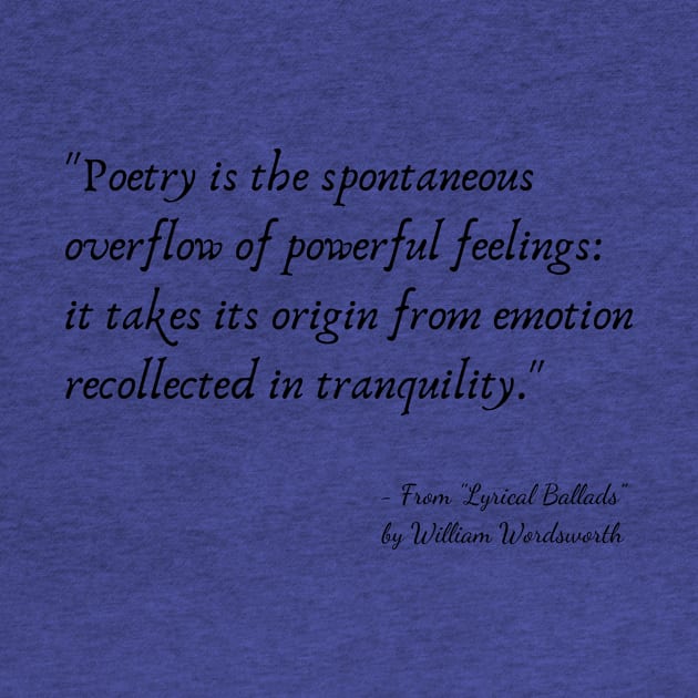 A Quote about Poetry from "Lyrical Ballads" by William Shakespeare by Poemit